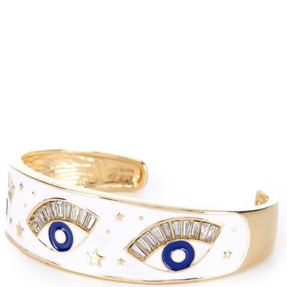 ✨NATASHA Accessories Enamel Evil Eye Cuff Bracelet
